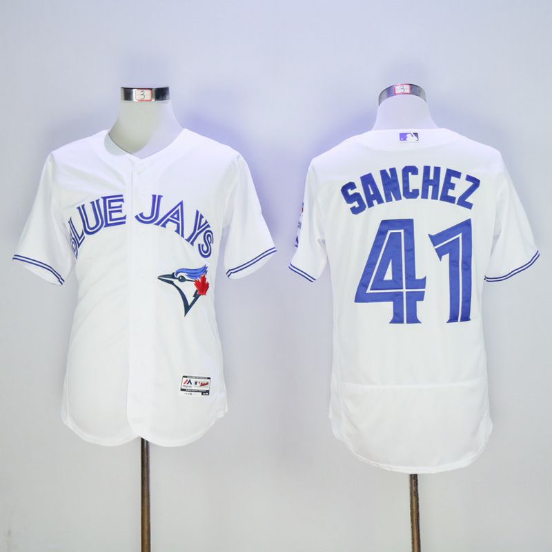 Men Toronto Blue Jays #41 Sanchez White MLB Jerseys->toronto blue jays->MLB Jersey